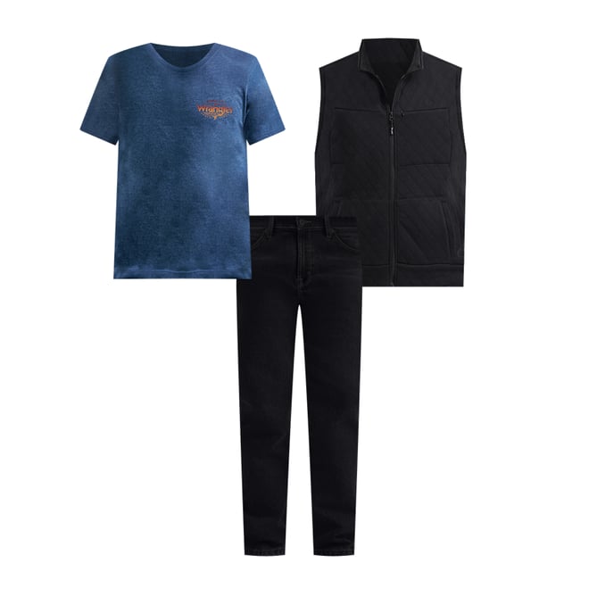 Men's Horse Logo Graphic T-Shirt in Dark Denim