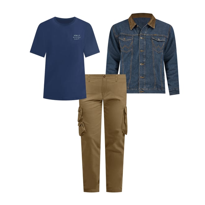Men's Wrangler® Flex Tapered Cargo Pant in Kangaroo