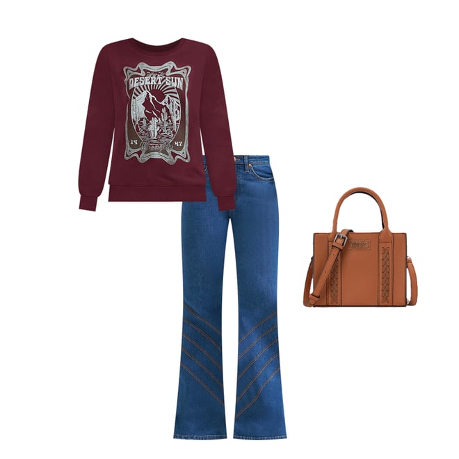 Women's Wrangler Graphic Crew Sweatshirt in Port Royale