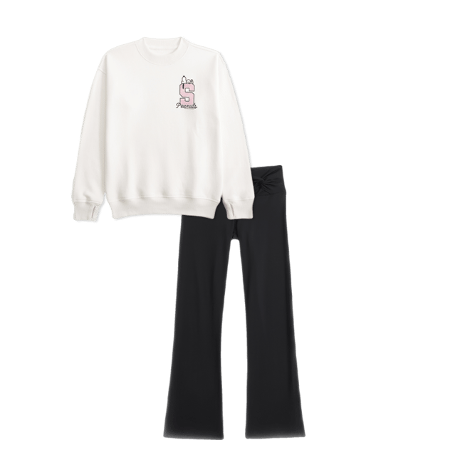 snoopy graphic crew sweatshirt