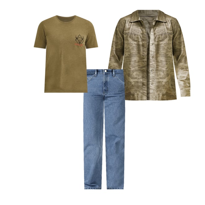 Men's Utility Camo Overshirt in Camo Covert