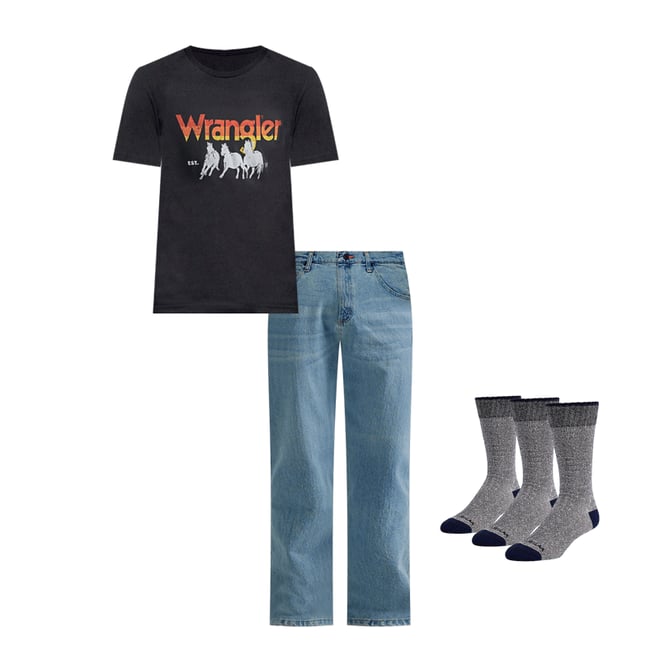 Wrangler® Five Star Premium Denim Flex for Comfort Relaxed Fit Jean in Bleached Tint