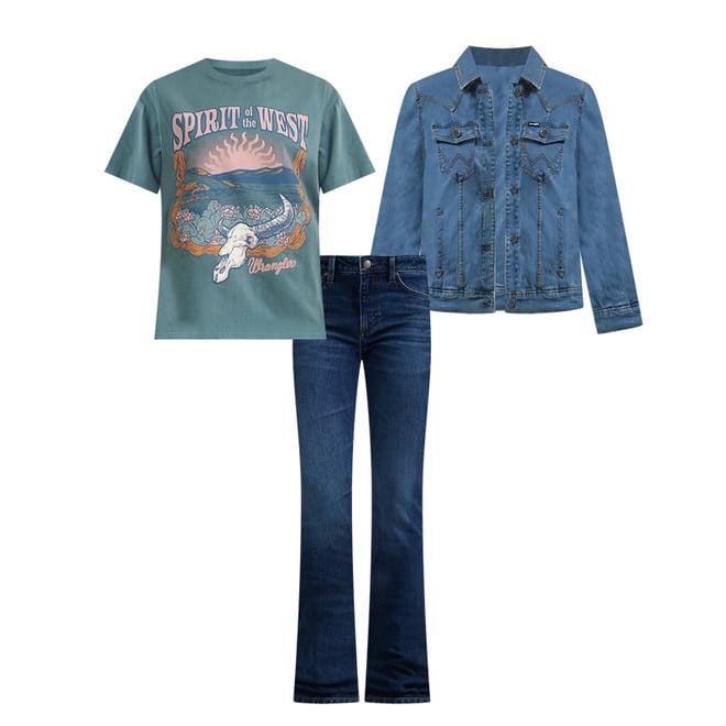 Women's Wrangler Retro® Bailey High Rise Bootcut Jean in Isla
