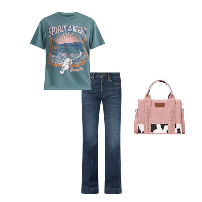 Women's Wrangler Western Graphic Girlfriend Tee in Egret