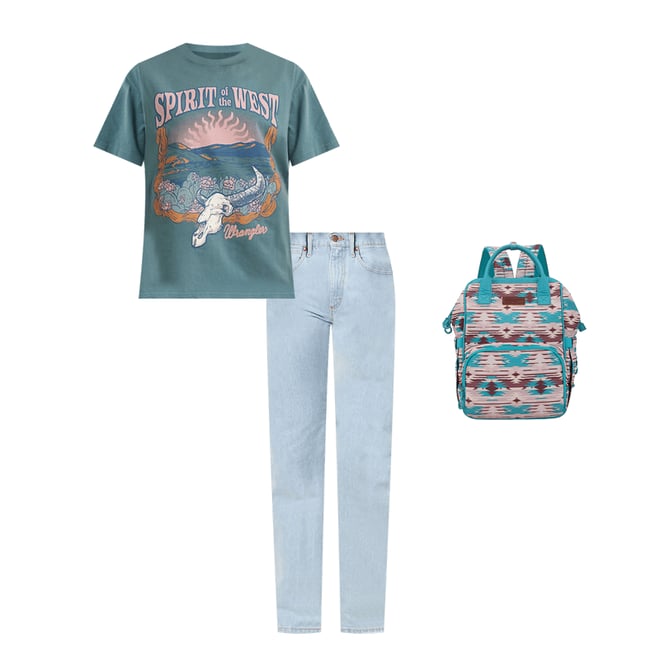 Women's Wrangler Western Graphic Girlfriend Tee in Egret