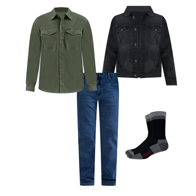 Wrangler® Five Star Premium Denim Flex For Comfort Regular Fit Jean in Dark Stonewash