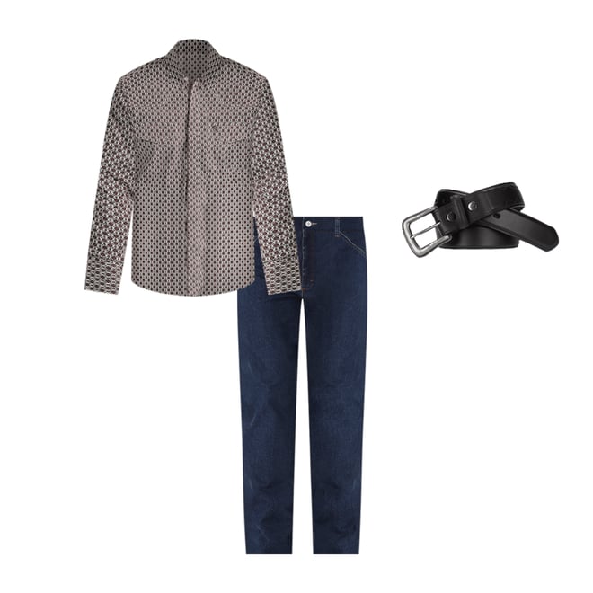 Wrangler® George Strait™ Troubadour Long Sleeve Western Snap Shirt in Coffee Splash