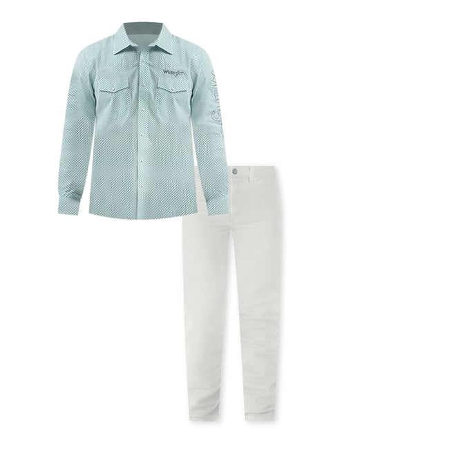 Wrangler® Cowboy Cut® Slim Fit Jean in White