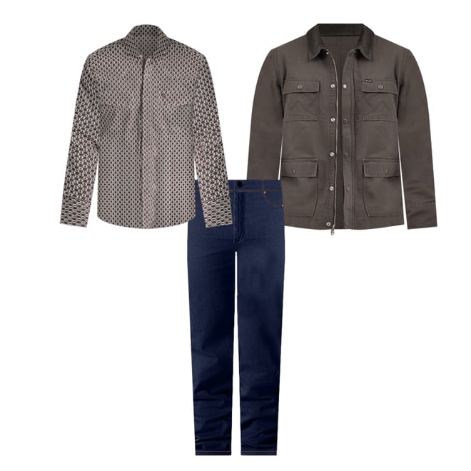 Wrangler® George Strait™ Troubadour Long Sleeve Western Snap Shirt in Coffee Splash