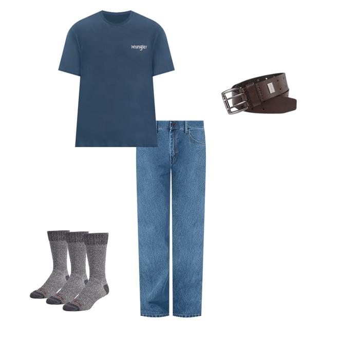 Wrangler® Five Star Premium Denim Relaxed Fit Jean in Stone Bleach