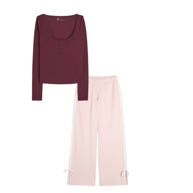 Gilly Hicks Active Side Bow Baggy Pants