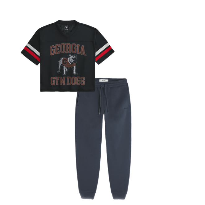 Baggy Crop University of Georgia Graphic Football Jersey