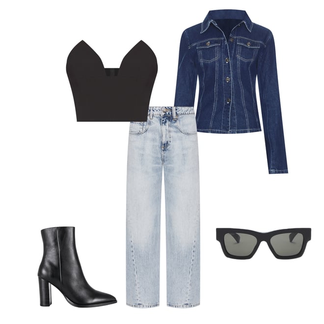 1st bundle featuring 4 items which compliment Delphi Strapless Crop Top