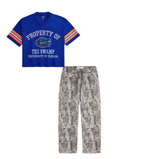 Baggy Crop University of Florida Graphic Football Jersey
