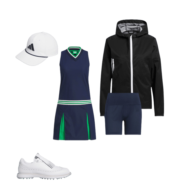 レディースウェア Adidas Retro Style Golf Dress adidas Women's Frill Golf Dress ON SALE - Carl's Golfland