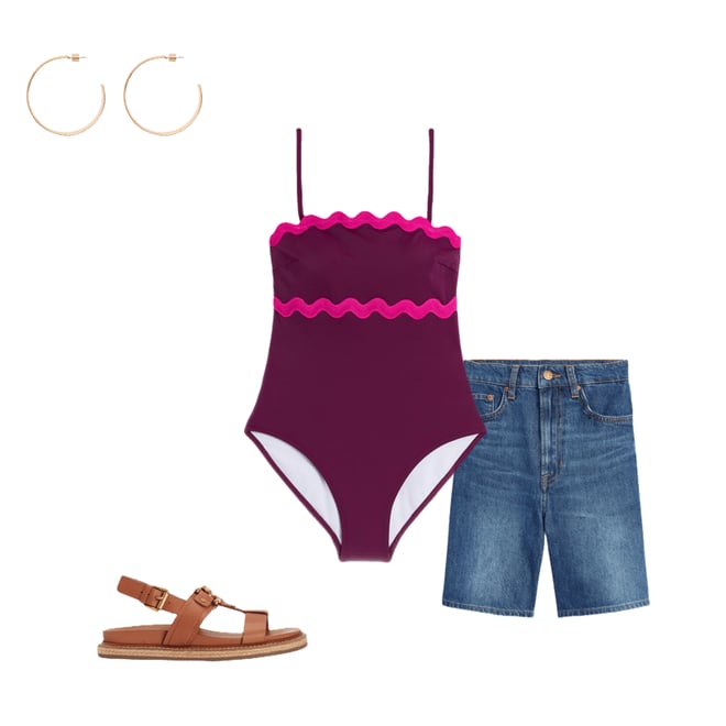 1st bundle featuring 3 items which compliment Giant Rik Rak Swimsuit-Chocberry, Jewel