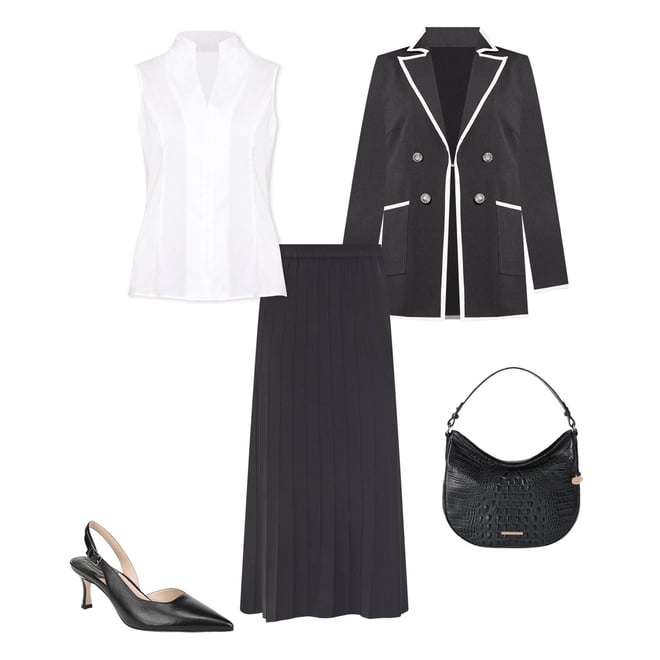 Ming Wang Mandarin Collar Sleeveless Zipper Front Cotton