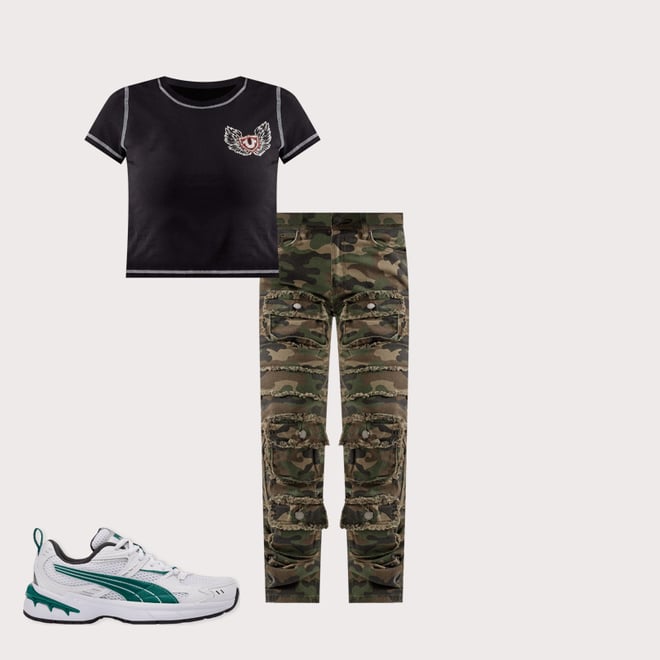 True Religion Contrast-Stitch Wing Baby Tee