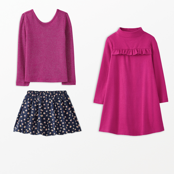 Long Sleeve Sparkle Skater Tee | Hanna Andersson