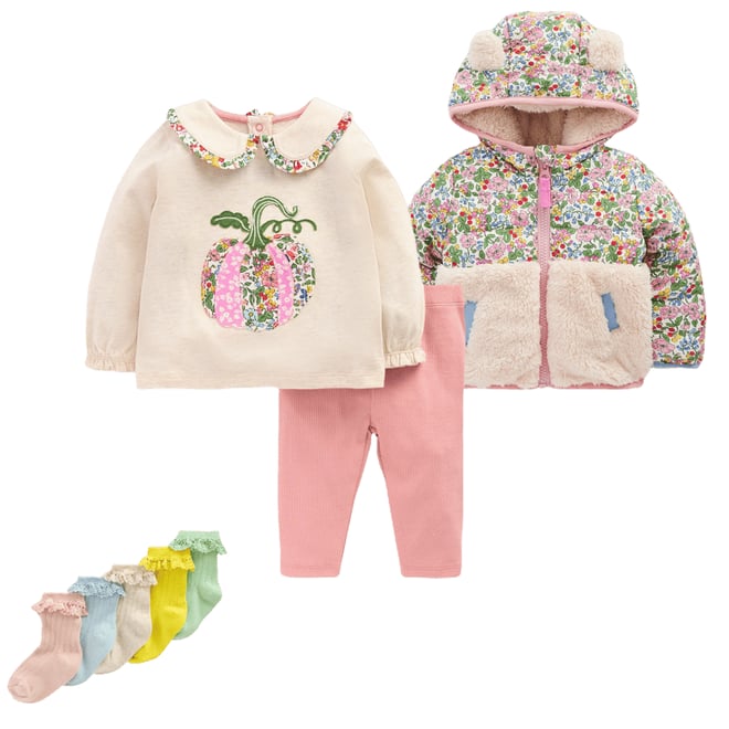 3rd bundle featuring 2 items which compliment Mixed Borg Jacket-Ivory Berry Floral