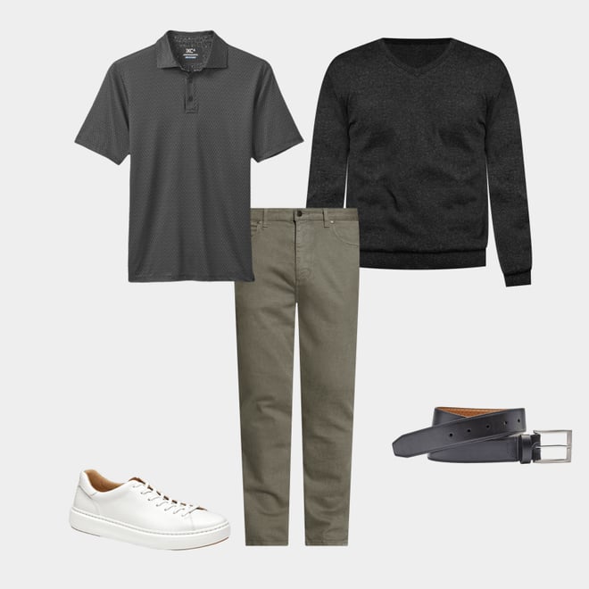 1st bundle featuring 4 items which compliment V-Neck Sweater