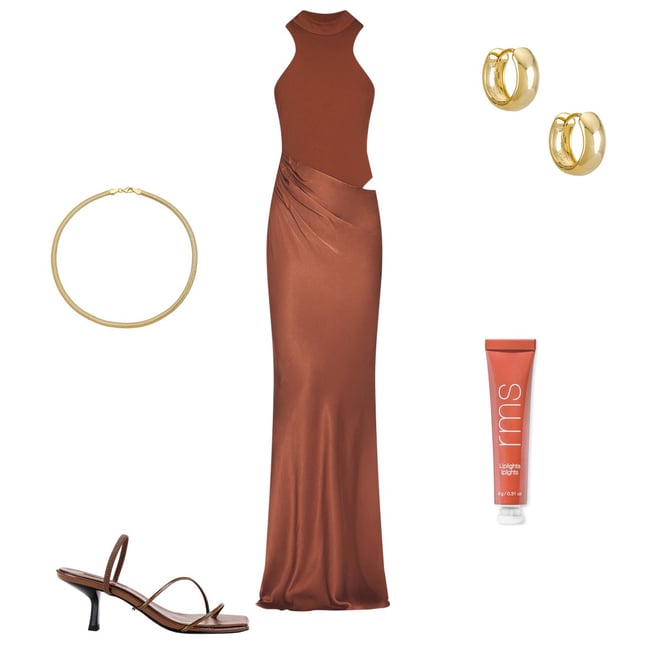 Camila Coelho Estrella Maxi Dress in Nutshell Brown | REVOLVE