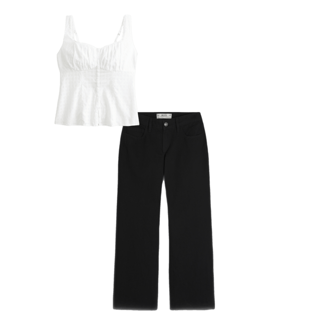 Curvy Low-Rise Black Baggy Jeans