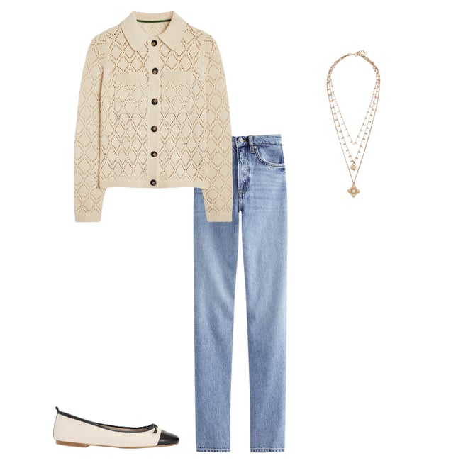 1st bundle featuring 3 items which compliment Astrid Knitted Shirt-Warm Ivory