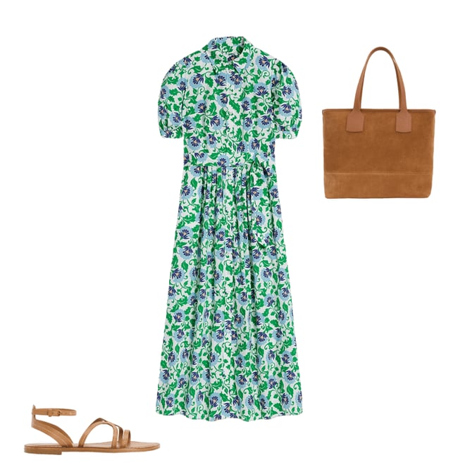 1st bundle featuring 2 items which compliment Alexa Maxi Shirt Dress-Rich Emerald, Ornate Vine