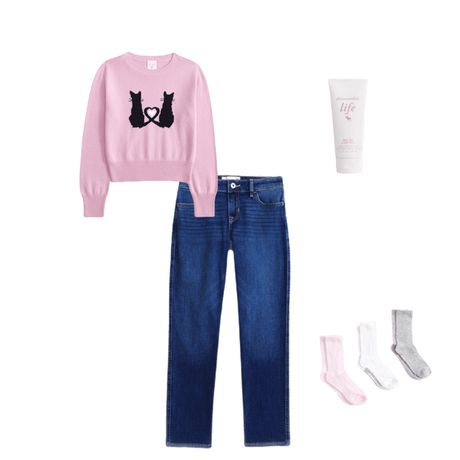 shrunken graphic crew sweater