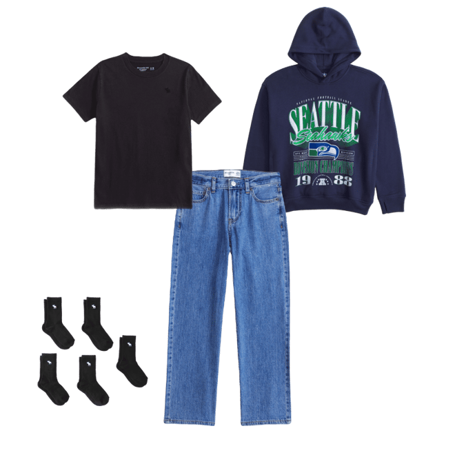 seattle seahawks graphic popover hoodie