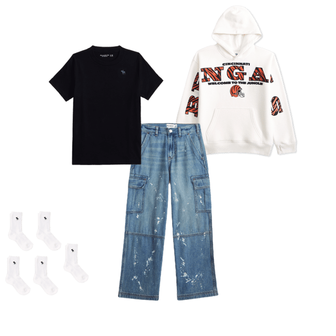 cincinnati bengals graphic popover hoodie