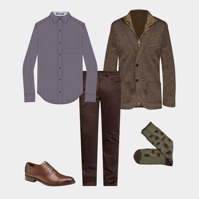 1st bundle featuring 4 items which compliment Removable Hooded/Bib Knit Blazer