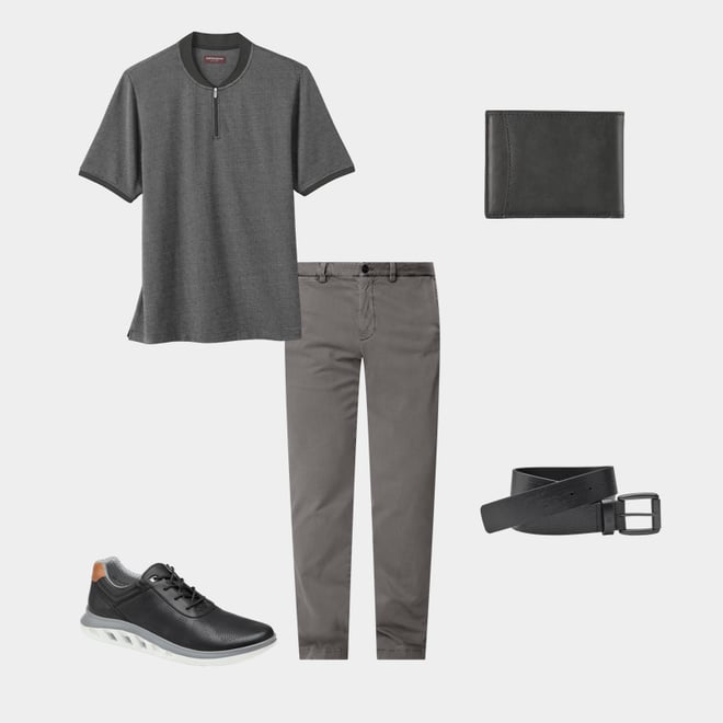 2nd bundle featuring 4 items which compliment Jacquard Zip Polo