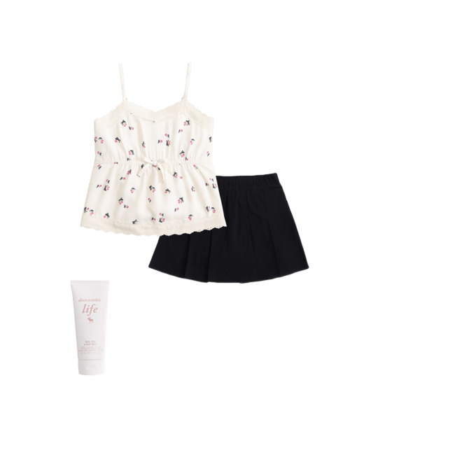 lace-trim babydoll top