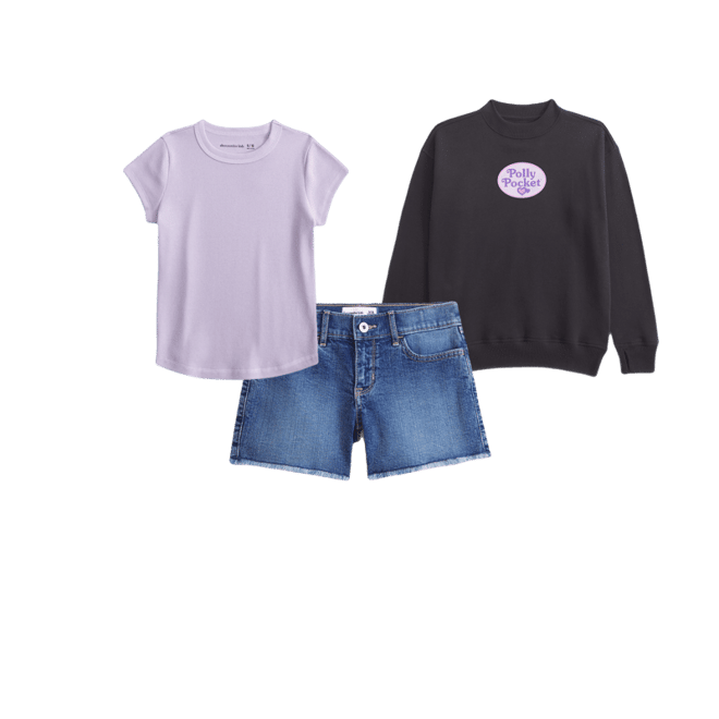 polly pocket graphic crew sweatshirt