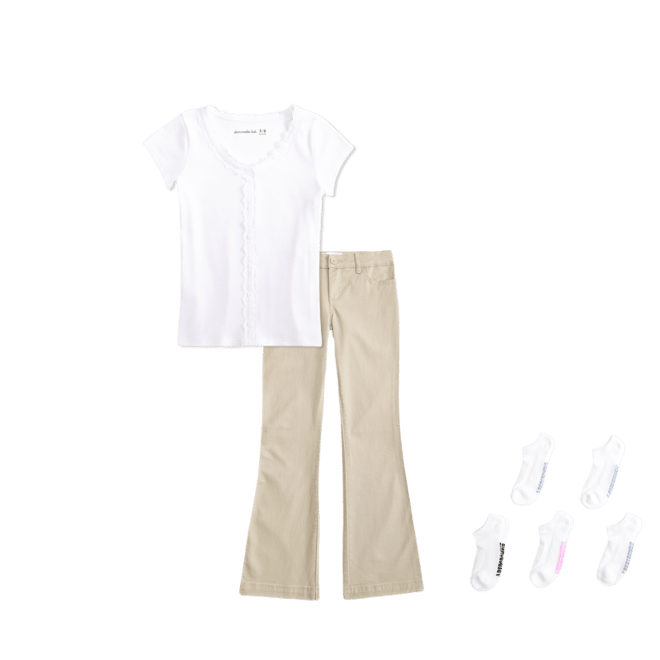 lace-trim button-through tee