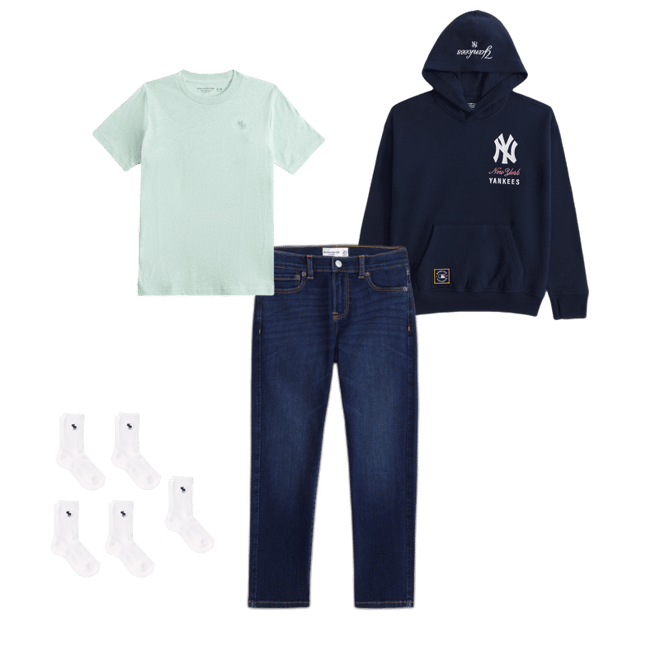 new york yankees graphic popover hoodie