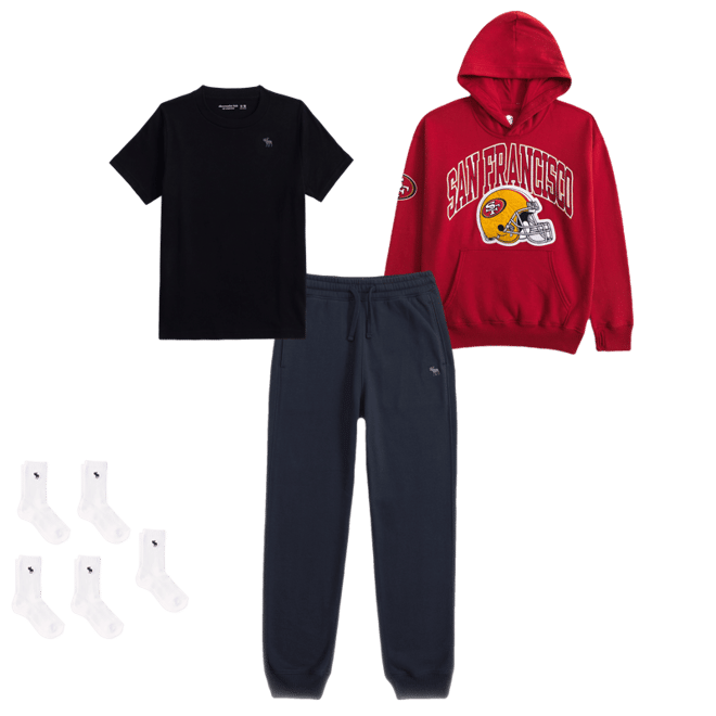 san francisco 49ers graphic popover hoodie