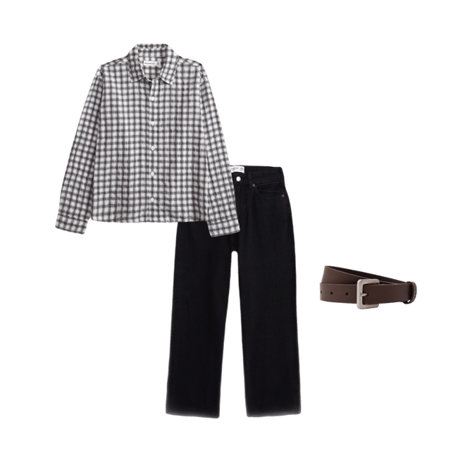 long-sleeve textured poplin shirt