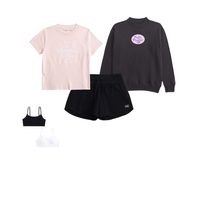 polly pocket graphic crew sweatshirt