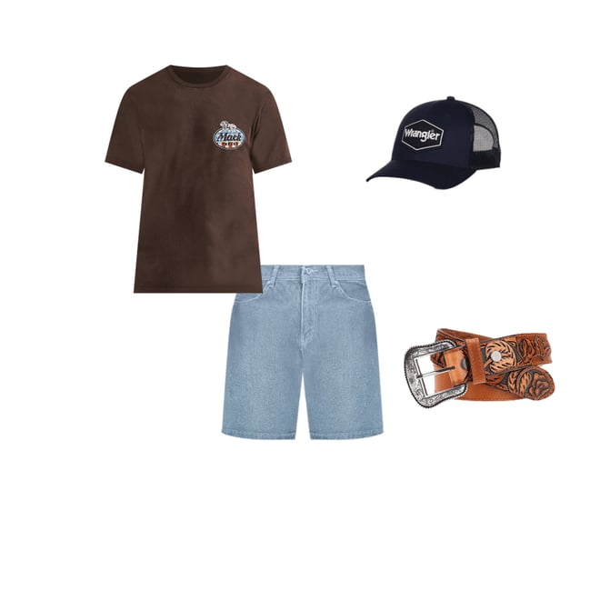 Men's Wrangler® Five Star Premium 5-pocket Relaxed Denim Short in Worn Light