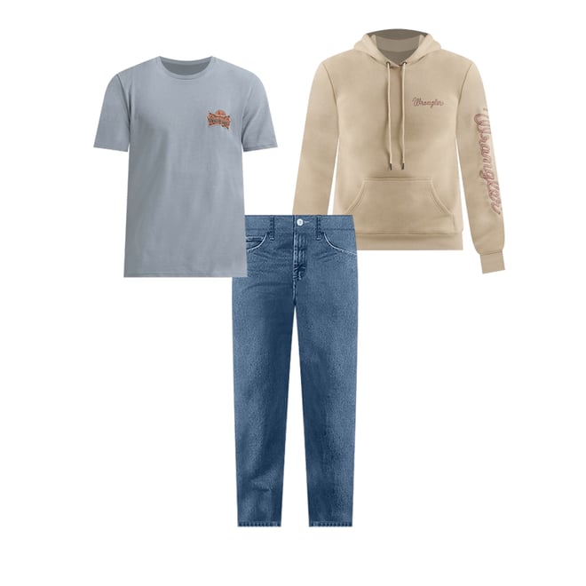 Men's Wrangler Back Graphic T-Shirt in Monument Logo