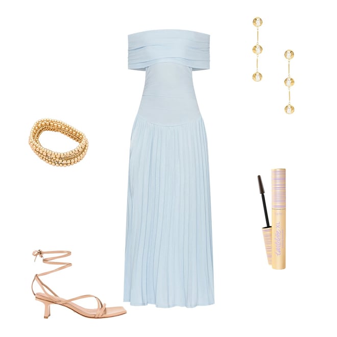 Lioness Field of Dreams オフショルダー ドレス LIONESS Field Of Dreams Dress in Light Blue | REVOLVE