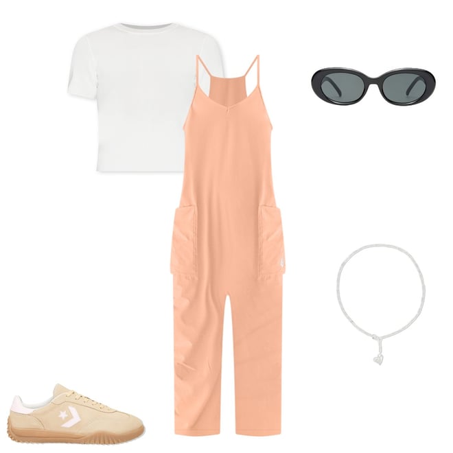 Free People x FP Movement Hot Shot Onesie in Petal | REVOLVE