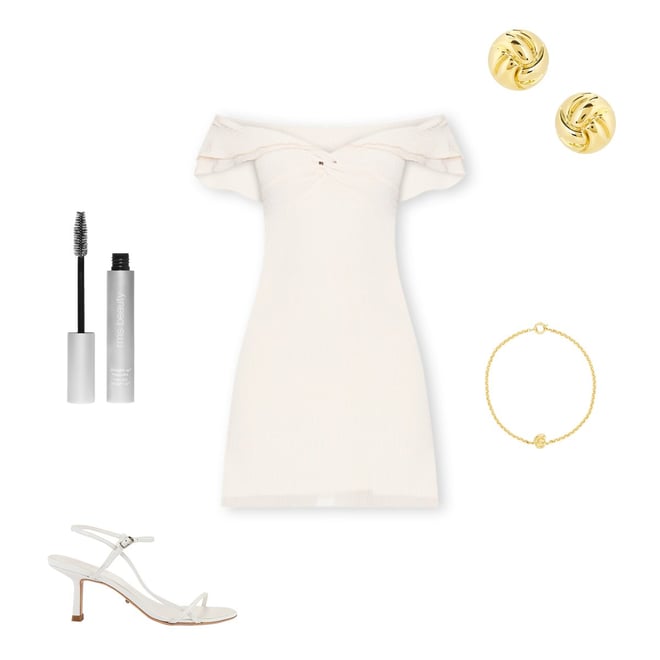 off the shoulder white summer dress White Eyelet Off Shoulder Midi Dress | Romantic Puff Sleeve Bardot Summer  Dress | Women's Cotton Lace Vacation & Party Gown