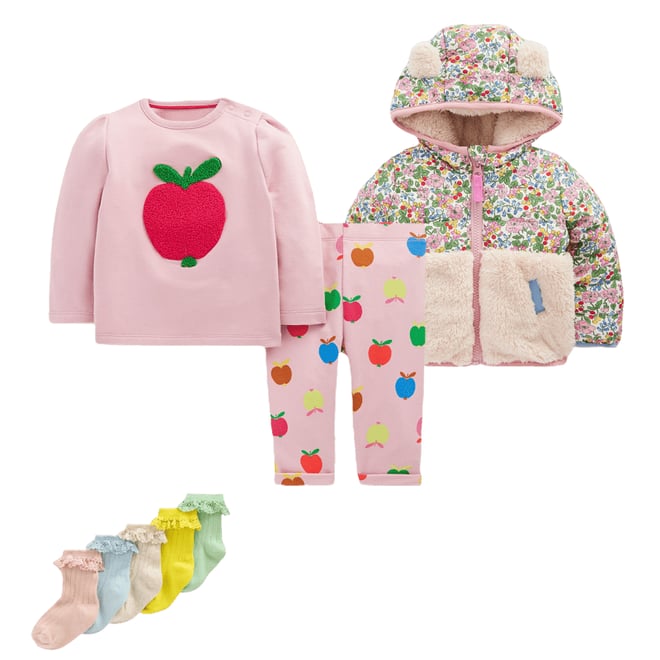 2nd bundle featuring 2 items which compliment Mixed Borg Jacket-Ivory Berry Floral
