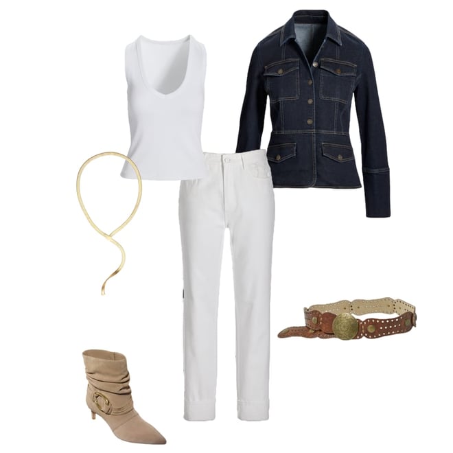 Patch Pocket Chic Denim Jacket Rinse