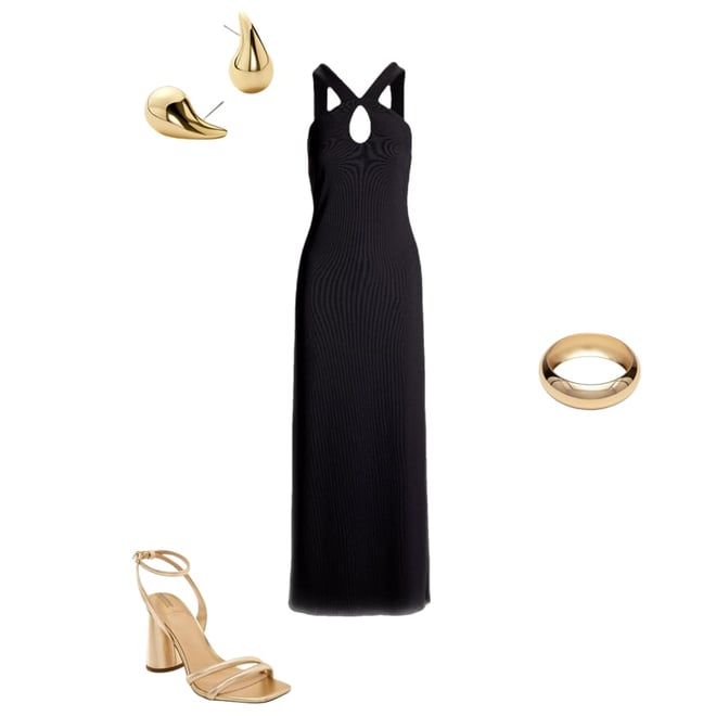 Beyond Travel Keyhole Maxi Dress Jet Black