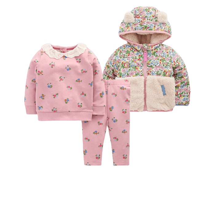 5th bundle featuring 1 items which compliment Mixed Borg Jacket-Ivory Berry Floral